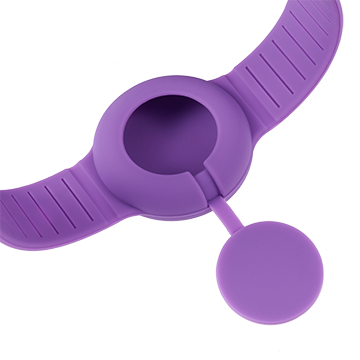 QR Code Medical ID Wristband with Location Tracker, Purple, large image number 3